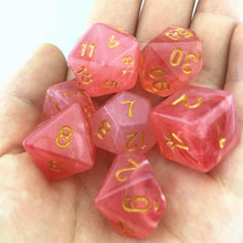 Load image into Gallery viewer, 7pcs/set 17 Colors Multifaceted Dice d&d d4 d6 d8 d10 d% d12 d20 Polyhedral TRPG Games Dice Set Board Game entertainment Dice