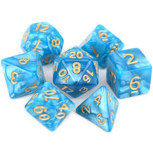Laden Sie das Bild in den Galerie-Viewer, 7pcs/set DnD Polyhedral Dice Set for Tabletop Games RPG MTG D4 D6 D8 D10 D% D12 D20 13 Colors for Choose