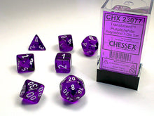 Load image into Gallery viewer, Translucent Polyhedral 7-Die Set
