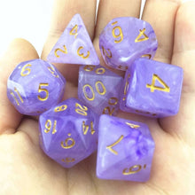 Load image into Gallery viewer, 7pcs/set 17 Colors Multifaceted Dice d&amp;d d4 d6 d8 d10 d% d12 d20 Polyhedral TRPG Games Dice Set Board Game entertainment Dice
