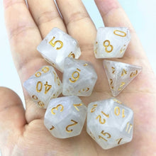 Load image into Gallery viewer, 7pcs/set 17 Colors Multifaceted Dice d&amp;d d4 d6 d8 d10 d% d12 d20 Polyhedral TRPG Games Dice Set Board Game entertainment Dice
