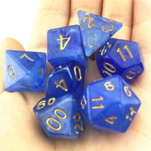 Load image into Gallery viewer, 7pcs/set 17 Colors Multifaceted Dice d&amp;d d4 d6 d8 d10 d% d12 d20 Polyhedral TRPG Games Dice Set Board Game entertainment Dice
