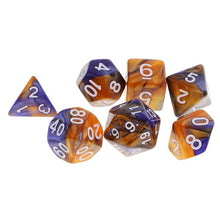 Load image into Gallery viewer, 7Pcs Polyhedral Dice Double-Colors Polyhedral Game Dice for RPG Dungeons and Dragons DND RPG MTG D20 D12 D10 D8 D6 D4 Table Game

