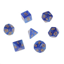 Load image into Gallery viewer, 7Pcs Polyhedral Dice Double-Colors Polyhedral Game Dice for RPG Dungeons and Dragons DND RPG MTG D20 D12 D10 D8 D6 D4 Table Game
