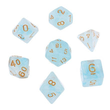 Load image into Gallery viewer, 7Pcs Polyhedral Dice Double-Colors Polyhedral Game Dice for RPG Dungeons and Dragons DND RPG MTG D20 D12 D10 D8 D6 D4 Table Game
