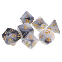 Load image into Gallery viewer, 7Pcs Polyhedral Dice Polyhedral Game Dices Set for RPG Dungeons and Dragons DND RPG MTG D20 D12 D10 D8 D6 D4 Table Board Game
