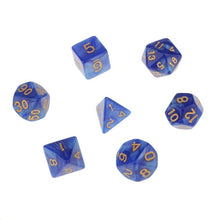 Load image into Gallery viewer, 7Pcs Polyhedral Dice Polyhedral Game Dices Set for RPG Dungeons and Dragons DND RPG MTG D20 D12 D10 D8 D6 D4 Table Board Game
