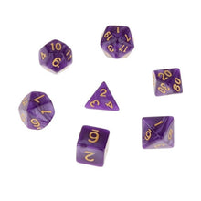 Load image into Gallery viewer, 7Pcs Polyhedral Dice Polyhedral Game Dices Set for RPG Dungeons and Dragons DND RPG MTG D20 D12 D10 D8 D6 D4 Table Board Game
