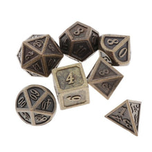 Load image into Gallery viewer, 7Pcs Polyhedral Dice Polyhedral Game Dices Set for RPG Dungeons and Dragons DND RPG MTG D20 D12 D10 D8 D6 D4 Table Board Game
