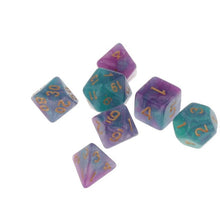 Load image into Gallery viewer, 7Pcs Polyhedral Dice Polyhedral Game Dices Set for RPG Dungeons and Dragons DND RPG MTG D20 D12 D10 D8 D6 D4 Table Board Game
