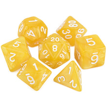 Laden Sie das Bild in den Galerie-Viewer, 7pcs/set DnD Polyhedral Dice Set for Tabletop Games RPG MTG D4 D6 D8 D10 D% D12 D20 13 Colors for Choose
