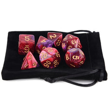 Laden Sie das Bild in den Galerie-Viewer, 7pcs/set DnD Polyhedral Dice Set for Tabletop Games RPG MTG D4 D6 D8 D10 D% D12 D20 13 Colors for Choose
