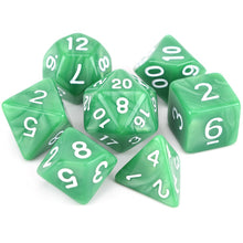 Laden Sie das Bild in den Galerie-Viewer, 7pcs/set DnD Polyhedral Dice Set for Tabletop Games RPG MTG D4 D6 D8 D10 D% D12 D20 13 Colors for Choose
