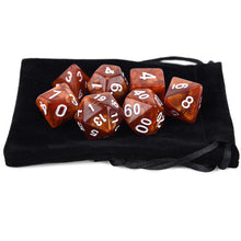 Laden Sie das Bild in den Galerie-Viewer, 7pcs/set DnD Polyhedral Dice Set for Tabletop Games RPG MTG D4 D6 D8 D10 D% D12 D20 13 Colors for Choose
