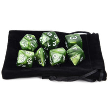 Laden Sie das Bild in den Galerie-Viewer, 7pcs/set DnD Polyhedral Dice Set for Tabletop Games RPG MTG D4 D6 D8 D10 D% D12 D20 13 Colors for Choose
