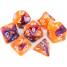 Laden Sie das Bild in den Galerie-Viewer, 7pcs/set DnD Polyhedral Dice Set for Tabletop Games RPG MTG D4 D6 D8 D10 D% D12 D20 13 Colors for Choose
