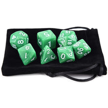 Laden Sie das Bild in den Galerie-Viewer, 7pcs/set DnD Polyhedral Dice Set for Tabletop Games RPG MTG D4 D6 D8 D10 D% D12 D20 13 Colors for Choose
