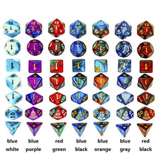 Laden Sie das Bild in den Galerie-Viewer, 7pcs/set DND Dice Mixed Polyhedral Color Dice for RPG DND Board Games D&amp;d Games Dice D4-D20 Board Game Accessories
