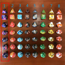 Laden Sie das Bild in den Galerie-Viewer, 7pcs/set DND Dice Mixed Polyhedral Color Dice for RPG DND Board Games D&amp;d Games Dice D4-D20 Board Game Accessories
