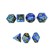 Laden Sie das Bild in den Galerie-Viewer, 7pcs/set Polyhedral DND Dice for DND RPG Board Games Mixed Color Dice D4-D20 Dice Gambling Entertainment Board Games Accessories
