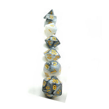Laden Sie das Bild in den Galerie-Viewer, 7pcs/set Polyhedral DND Dice for DND RPG Board Games Mixed Color Dice D4-D20 Dice Gambling Entertainment Board Games Accessories
